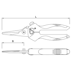 CISAILLE COUPE-TOUT DROITE BI-MAT - MOB - 361200401 2