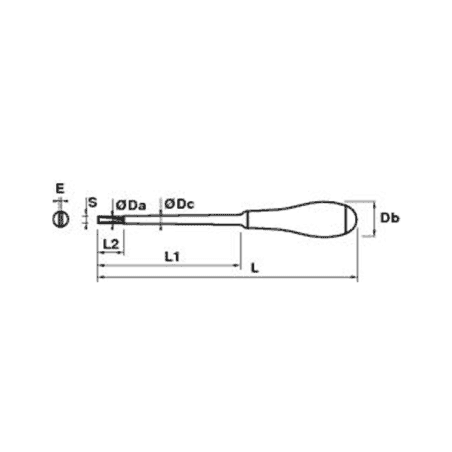 TOURNEVIS ELECTRICIEN 2.5X75 - MOB - 9100120001