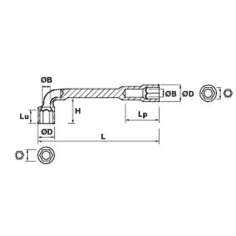CLE A PIPE 15 MM 6X6 - MOB - 9015150001 2