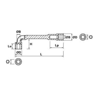 CLE A PIPE 15 MM 6X6 - MOB - 9015150001