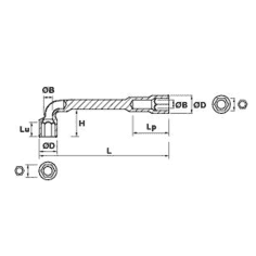 CLE A PIPE 16 MM 6X6 - MOB - 9015160001 2