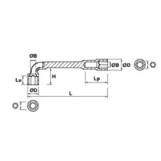 CLE A PIPE 17 MM 6X6 - MOB - 9015170001 2