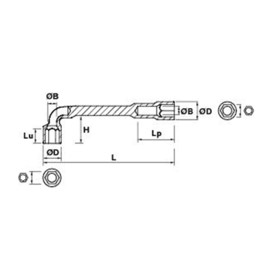 CLE A PIPE 18 MM 6X6 - MOB - 9015180001