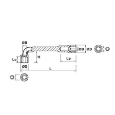 CLE A PIPE 22 MM 6X6 - MOB - 9015220001 2