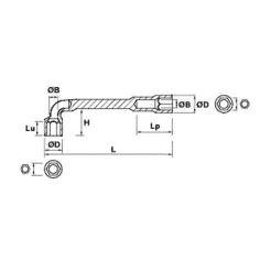 CLE A PIPE 28 MM 6X6 - MOB - 9015280001 2