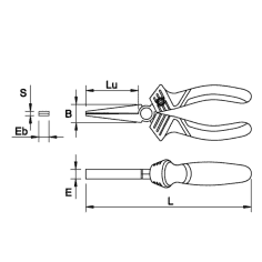 PINCE BECS PLATS 170 MM BIMAT - MOB - 9300170401 2