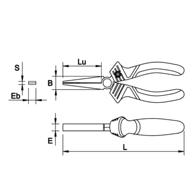 PINCE BECS PLATS 170 MM BIMAT - MOB - 9300170401