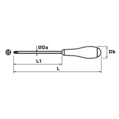 TOURNEVIS TYPE PHILLIPS PH1 100 - MOB - 9102020001