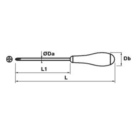 TOURNEVIS TYPE PHILLIPS PH1 100 - MOB - 9102020001