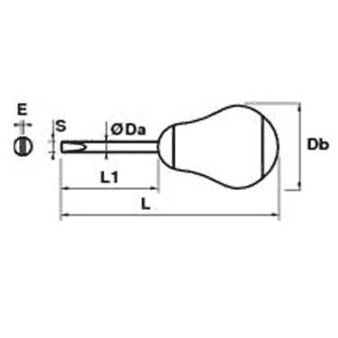 TOURNEVIS BOULE MECANICIEN 5,5381 - MOB - 9121010001
