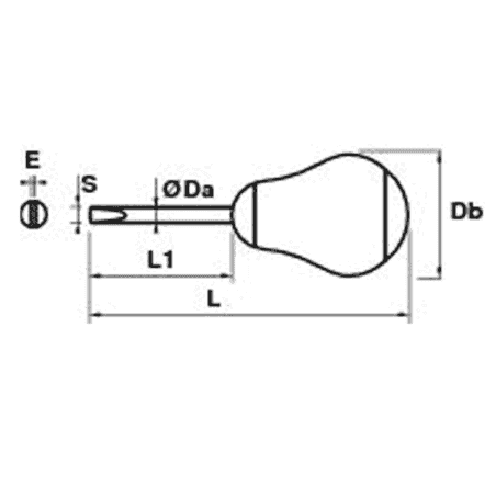 TOURNEVIS BOULE MECANICIEN 5,5381 - MOB - 9121010001