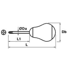 TOURNEVIS BOULE TYPE PHILLIPS PH1 38 - MOB - 9122010001 2