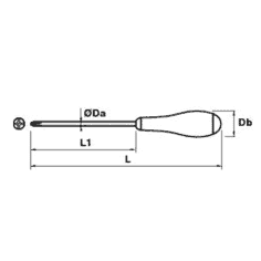 TOURNEVIS TYPE PHILLIPS VDE PH1X100 - MOB - 9102520001 2