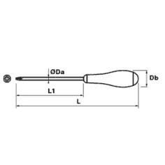 TOURNEVIS TYPE POZIDRIV PZ2 125 - MOB - 9103030001 2