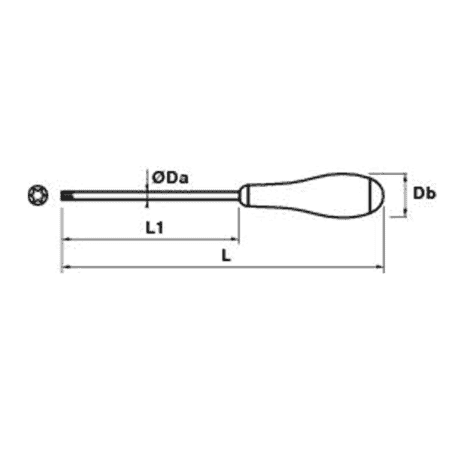 TOURNEVIS TYPE TORX T8 75 - MOB - 9104030001