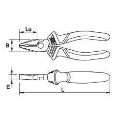 PINCE UNIVERSELLE 180 BI-MAT ISOLE 1000V - MOB - 9304680401 2