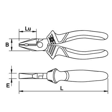 PINCE UNIVERSELLE 180 BI-MAT ISOLE 1000V - MOB - 9304680401