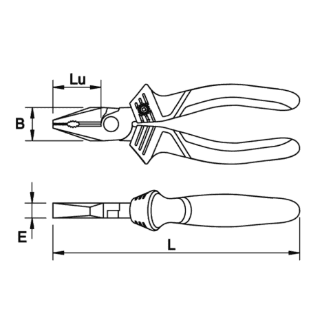 PINCE UNIVERSELLE 180 BI-MAT ISOLE 1000V - MOB - 9304680401