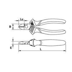PINCE COUPANTE DIAGONALE 180 MM BIMAT - MOB - 9305180401 2