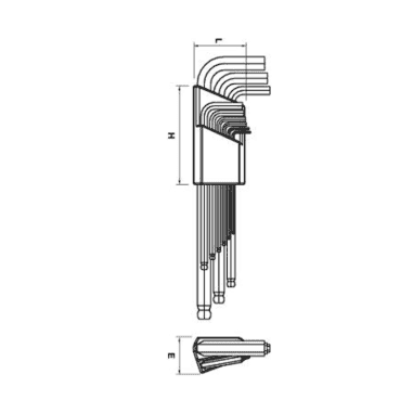 JEU 9 CLES MALES SIX PANS COURTES. PROTANIUM - MOB - 9052010101