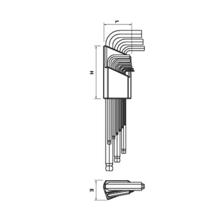 JEU 9 CLES MALES SIX PANS COURTES. PROTANIUM - MOB - 9052010101