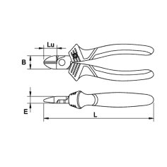 PINCE COUPANTE 180 BI-MAT ISOLE 1000V - MOB - 9305680401 2