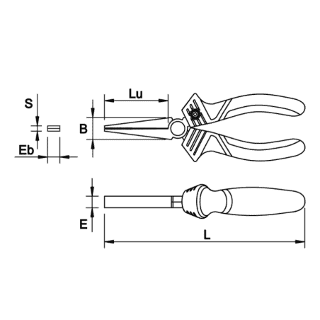 PINCE A BECS PLATS BI-MAT 160 ISOLE 1000V - MOB - 9300660401