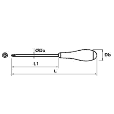 TOURNEVIS TYPE POZIDRIV VDE PZ1X100 - MOB - 9103520001 2