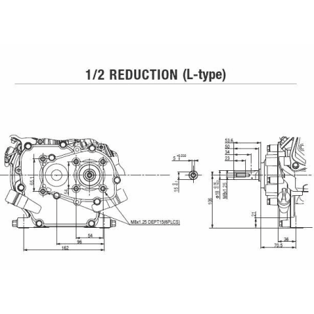 MOTEUR 118CC DIAM 18MM L:50MM REDUCTE 1/2 DM RV EC SH HONDA ENGINES