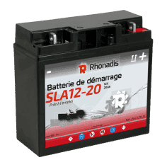 BATTERIE 12V - 20Ah +D - PRETE A L'EMPLOI SLA L:182 I:77 H:168 (ex T18-12)
