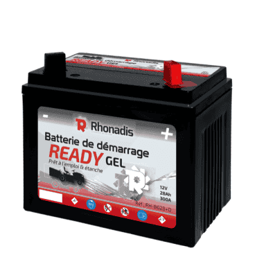 BATTERIE PRETE A L'EMPLOI 12 V. 28Ah - 100% ETANCHE 195X130X180