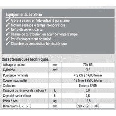 MOTEUR WORMS 212CC DIAM 19.05 DM SH DUAL ROBIN SUBARU 2