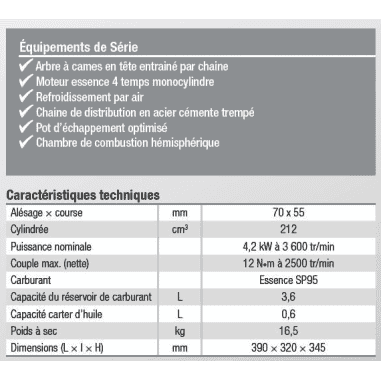 MOTEUR WORMS 212CC DIAM 19.05 DM SH DUAL ROBIN SUBARU