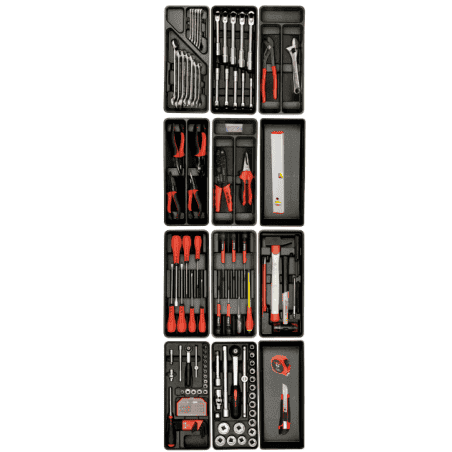 SERVANTE COMPLETE PROLINER 5 TIROIRS GARNIE 141 PIÈCES - MOB - 9516141501