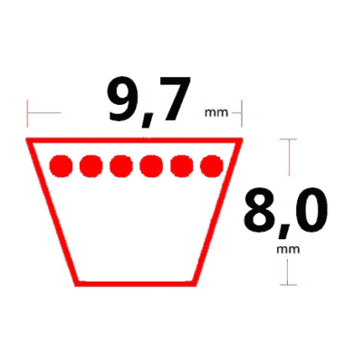 COURROIE DE TRACTION POUR TONDEUSE 46BR 470BR - PIECE DETACHEE D'ORIGINE AL-KO (460376)