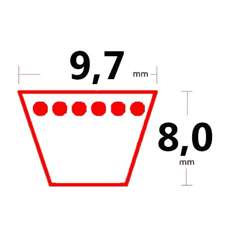 COURROIE DE TRACTION POUR TONDEUSE 46BR 470BR - PIECE DETACHEE D'ORIGINE AL-KO (460376)