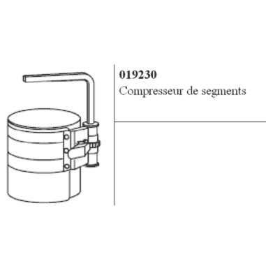 OUTIL DE COMPRESSION A JEU DE SEGMENTS POUR PISTON DE 60 A 100 mm BRIGGS & STRATTON