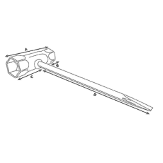 CLE A BOUGIE DE 19 AVEC MANCHE TOURNEVIS TORX DE 25 2