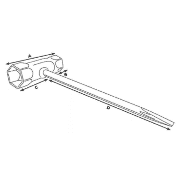 CLE A BOUGIE DE 19 AVEC MANCHE TOURNEVIS TORX DE 25