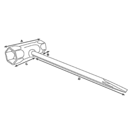CLE A BOUGIE DE 19 AVEC MANCHE TOURNEVIS TORX DE 25