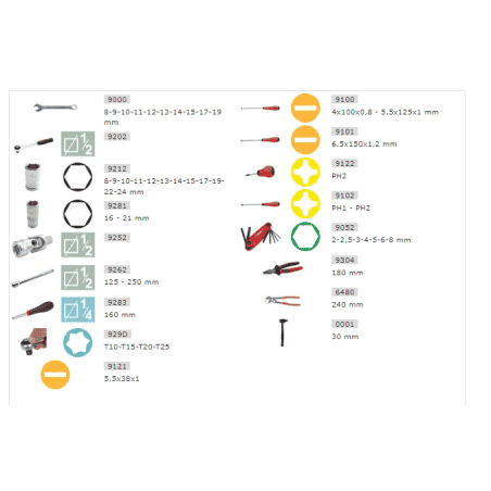 MALLETTE ALUMINIUM 51 PIÈCES - MOB - 9530051001