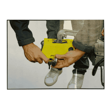 ANTIVOL AVEC CADENAS POUR REMORQUE - JAUNE