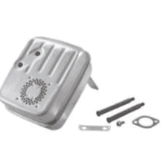 POT ECHAPPEMENT + PIPE + PATTE DE FIXATION L:210mm l:170mm h:90mm (697349) PIECE D'ORIGINE Briggs & Stratton