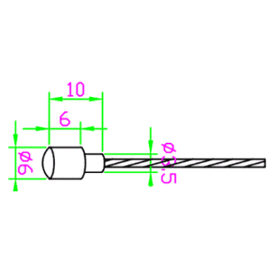 LOT DE 10 CABLES SOUPLE - DIAM 1.5 MM / L 2.5 M