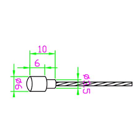 LOT DE 10 CABLES SOUPLE - DIAM 1.5 MM / L 2.5 M