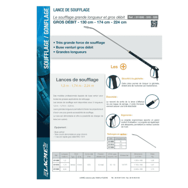 TUYAU ARME - 20 BAR / L:8M / DIAM :8x14MM - AVEC RACCORD - LACME