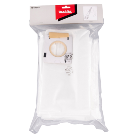 SACS FILTRES A POUSSIERES (10 PCS) - 191D63 2 - 0088381565424 - D'ORIGINE MAKITA
