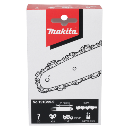 CHAINE TRONCONNEUSE MAK 90PX 20CM 33MAIL - 191G99 9 - 0088381562850 - D'ORIGINE MAKITA