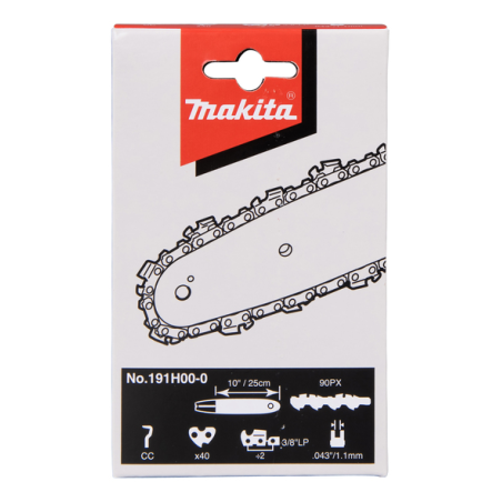 CHAINE TRONCONNEUSE MAK 90PX 25CM 40MAIL - 191H00 0 - 0088381562867 - D'ORIGINE MAKITA