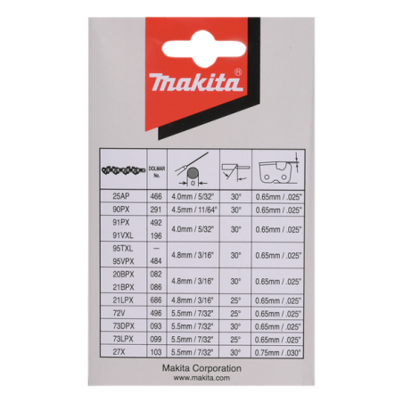 CHAINE TRONCONNEUSE MAK 91PX 35CM 52MAIL - 191H11 5 - 0088381562973 - D'ORIGINE MAKITA